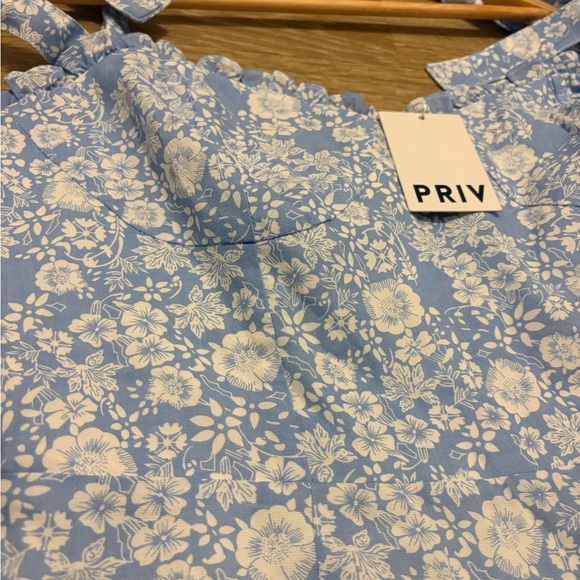 NWT PRIV Floral Blue & White Maxi Dress - Picture 12 of 13